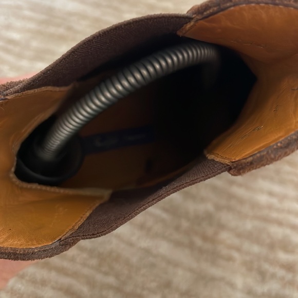 Ralph Lauren Purple Label Brown Suede Ankle Boots with Heel Size 35.5 - Picture 8 of 10